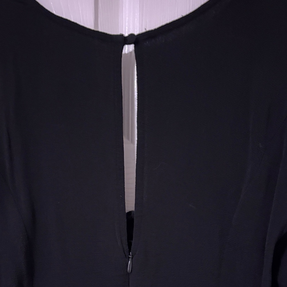 FREE PEOPLE… Black Puff Sleeve Sweetheart Neckline Romper…Sz 12… NWOT - Picture 8 of 13
